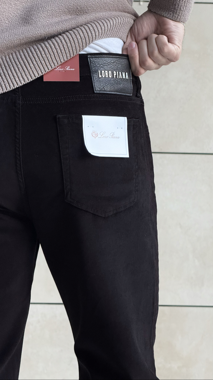 LORO PIANA SİYAH KADIFE PANTOLON (ITHAL)