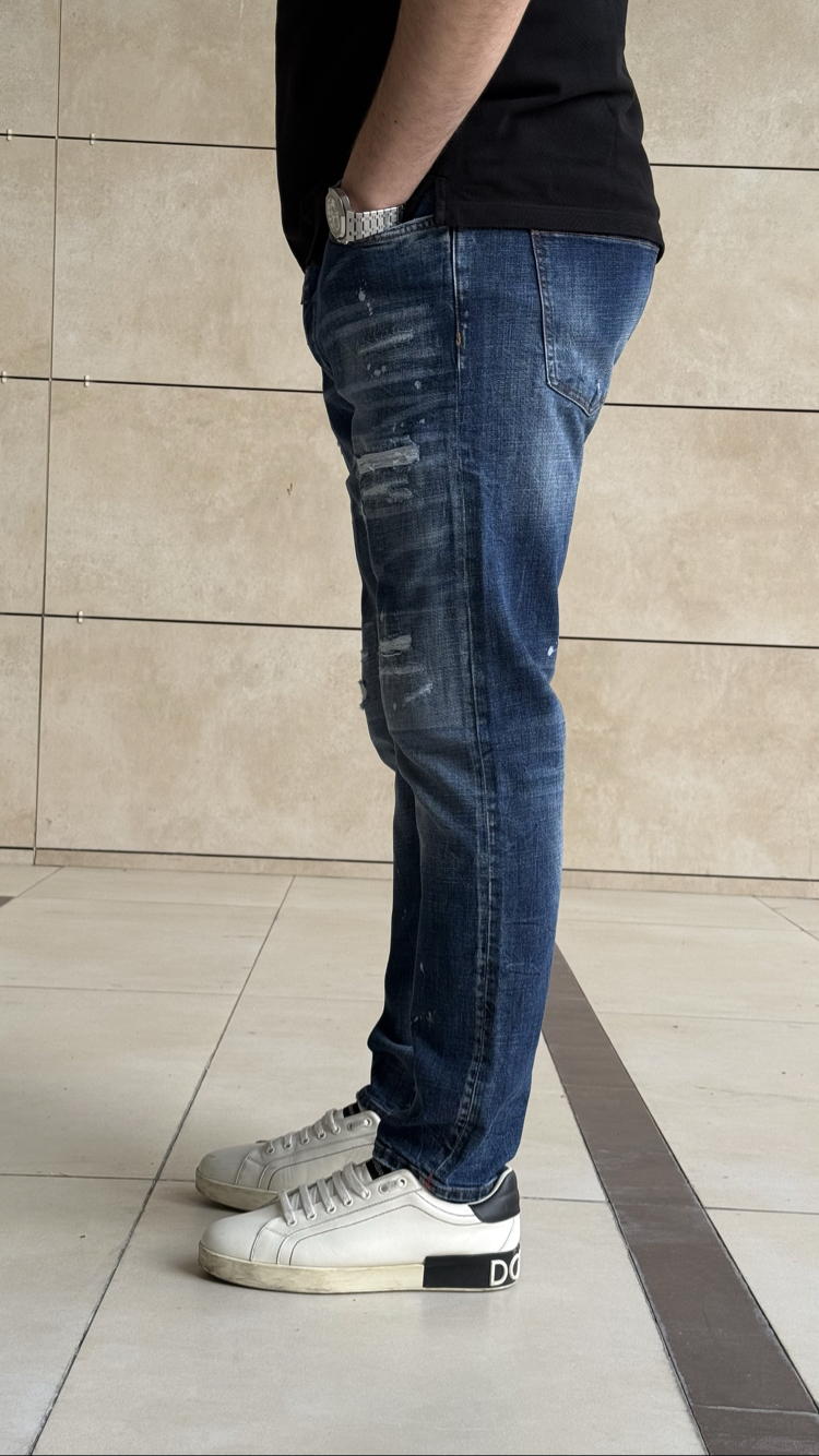 DSQUARED2 NAVY LAZER KESİM PREMIUM JEANS