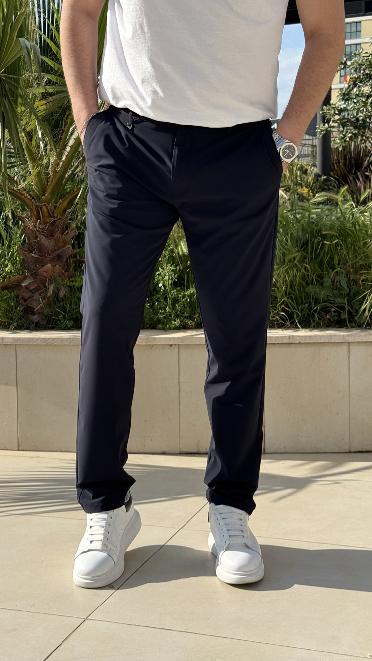 ZEGNA ITHAL KUMAŞ PANTOLON (LACIVERT)