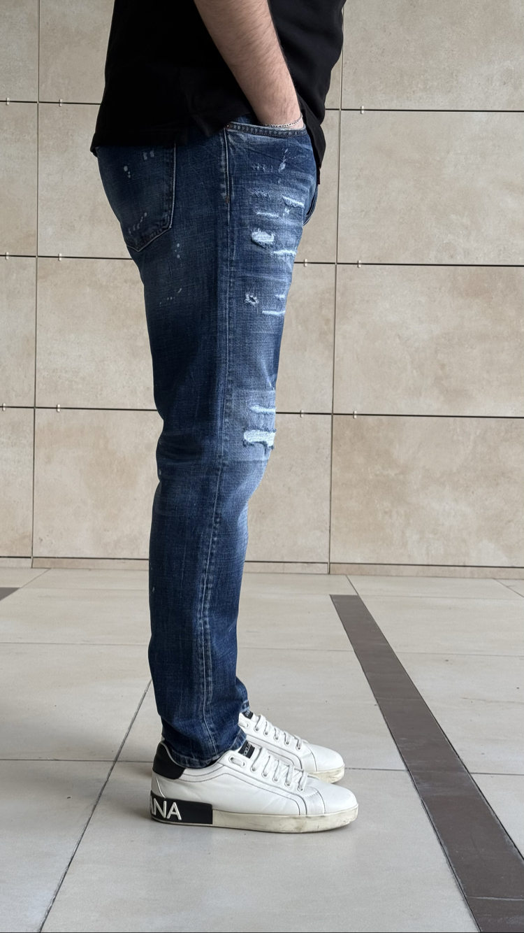 DSQUARED2 NAVY LAZER KESİM PREMIUM JEANS