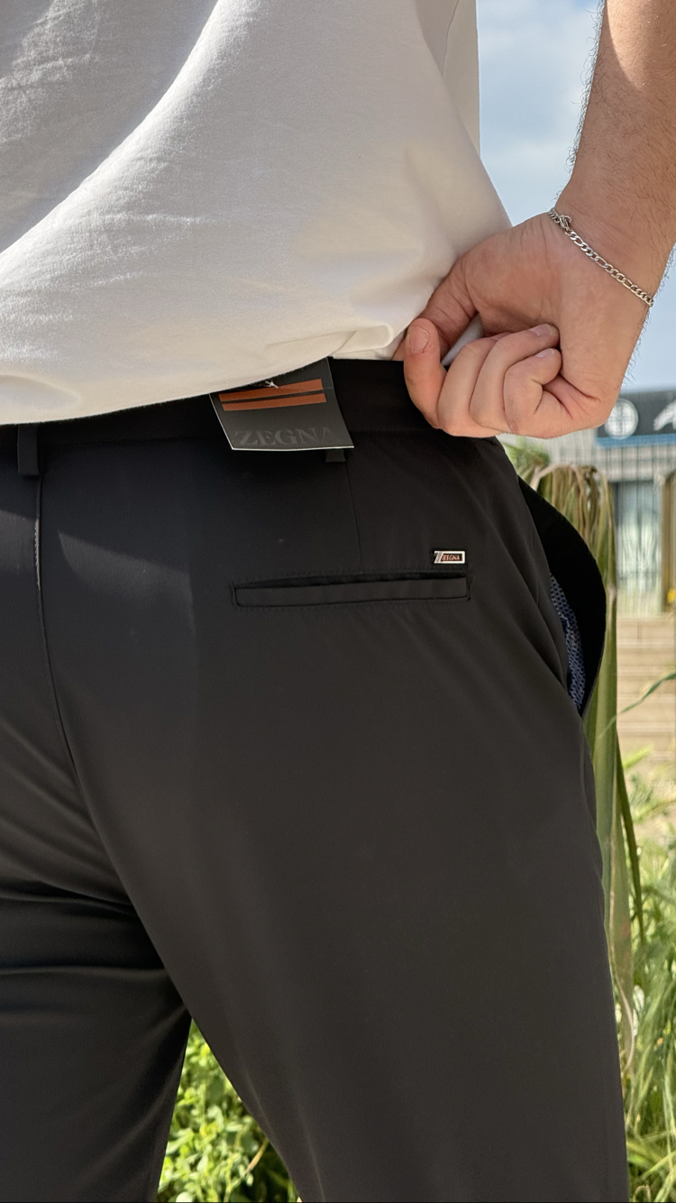ZEGNA ITHAL KUMAŞ PANTOLON (SİYAH)