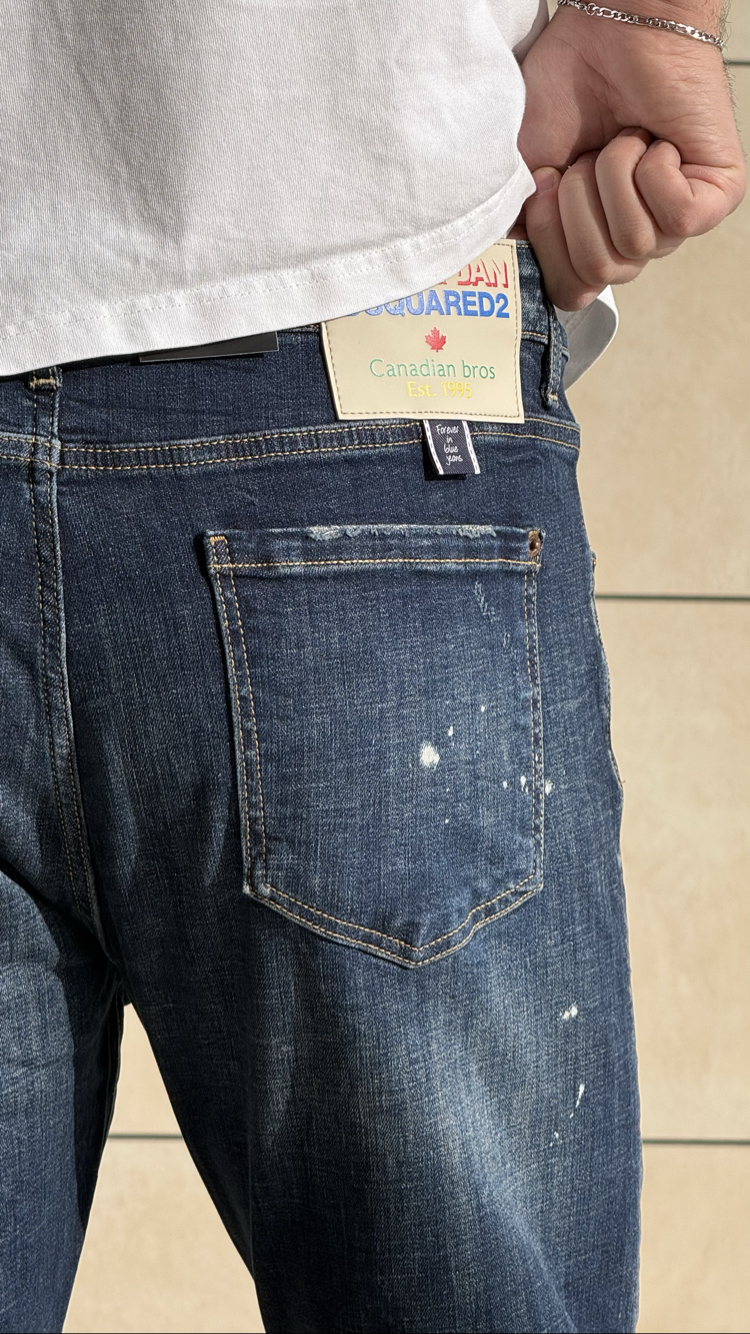 DSQUARED2 LAZER KESİM NAVYBLUE JEANS