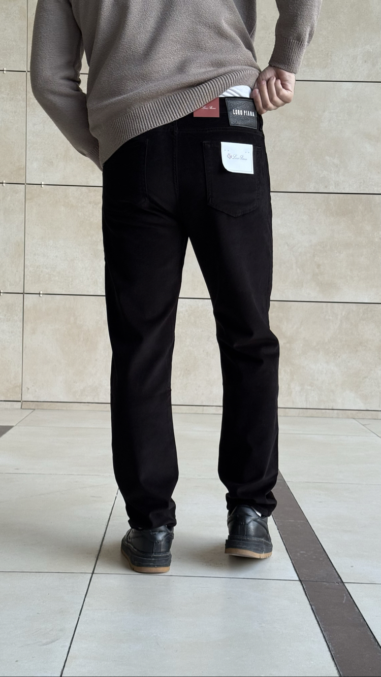 LORO PIANA SİYAH KADIFE PANTOLON (ITHAL)