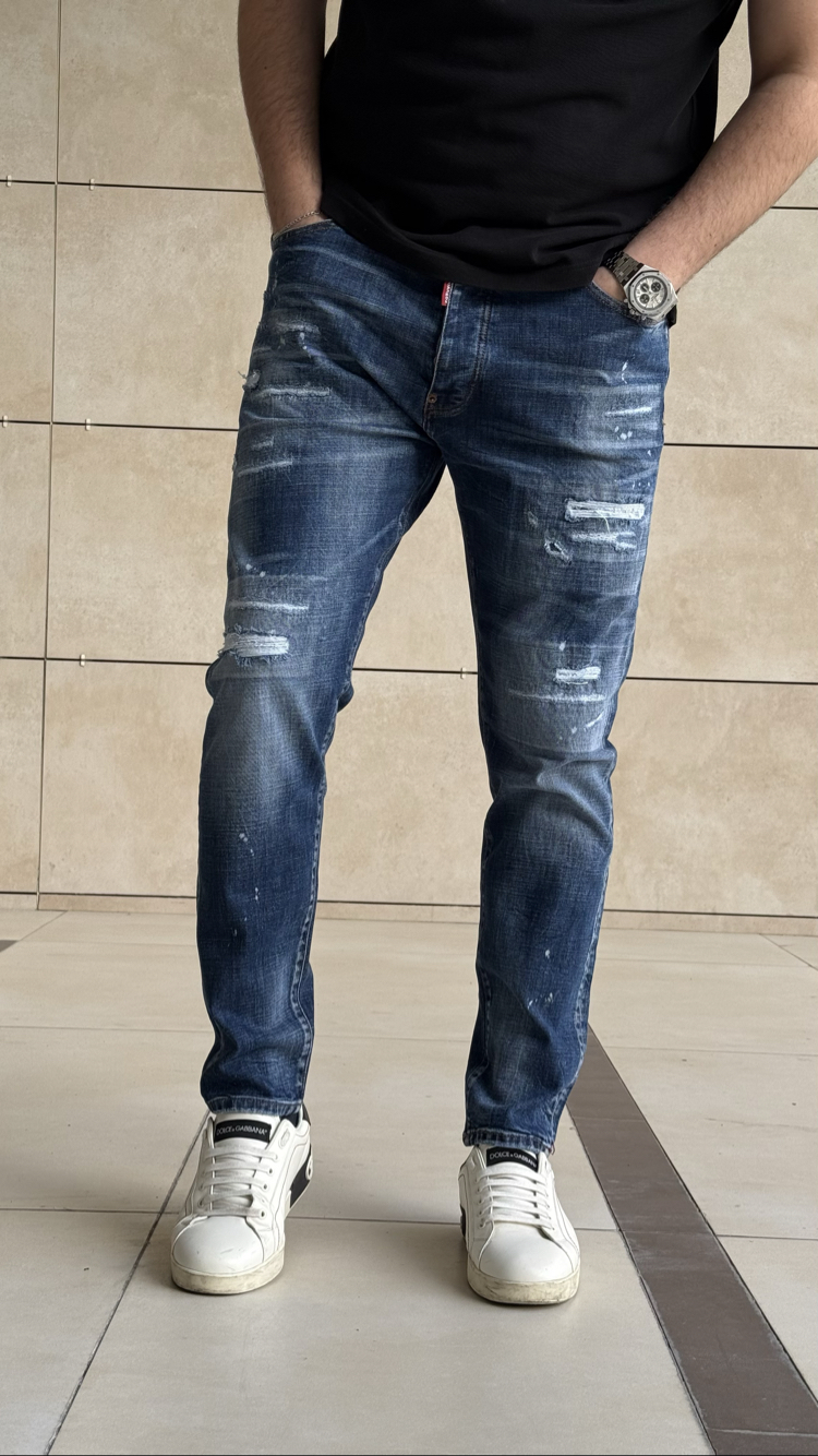 DSQUARED2 NAVY LAZER KESİM PREMIUM JEANS