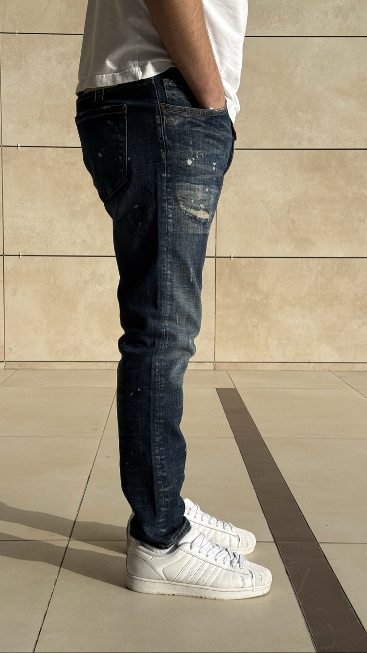 DSQUARED2 LAZER KESİM NAVYBLUE JEANS