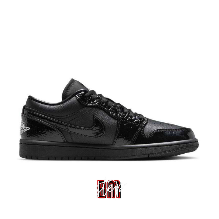 Nike Air Jordan 1 Low SE Patent Elephant Black