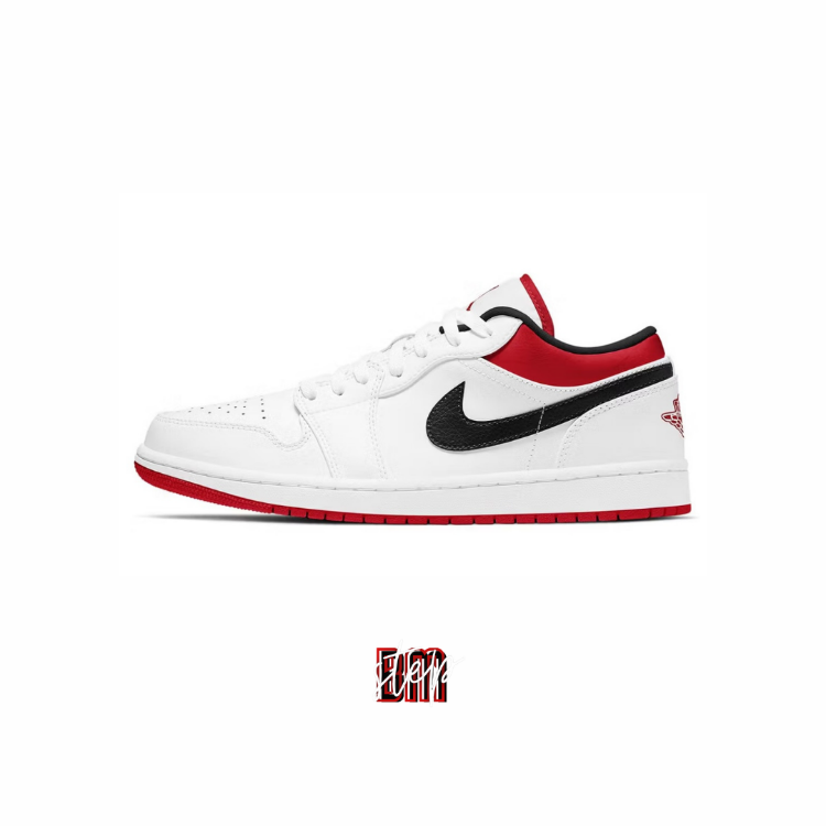 Air Jordan 1 Low White University Red