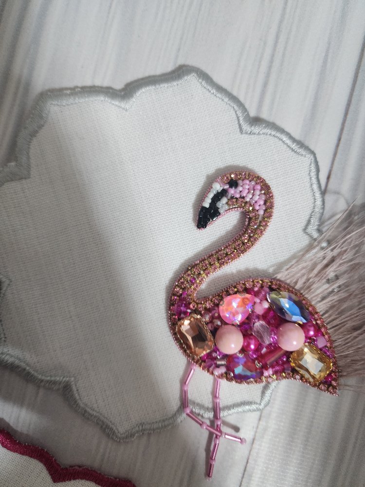 flamingo broş