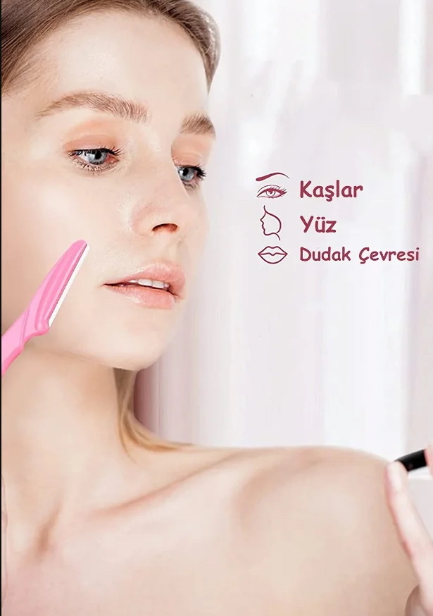 Kaş Usturası - Yüz, Kaş Şekillendirici Ustura Seti - Mükemmel Kaşlar İçin 3'lü Paket
