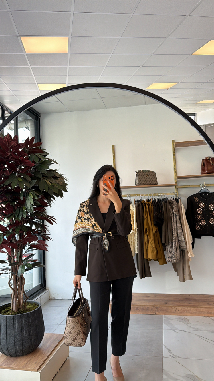 Blazer ceket Kahve