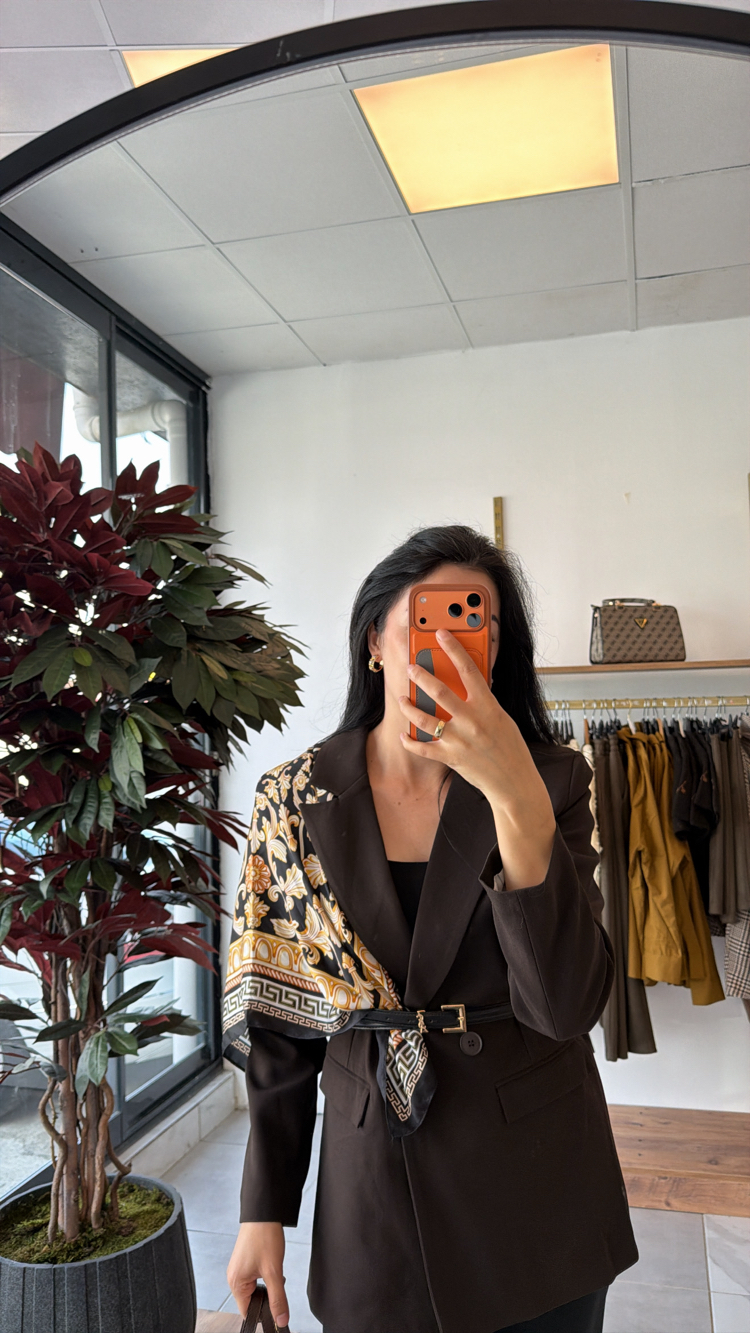 Blazer ceket Kahve