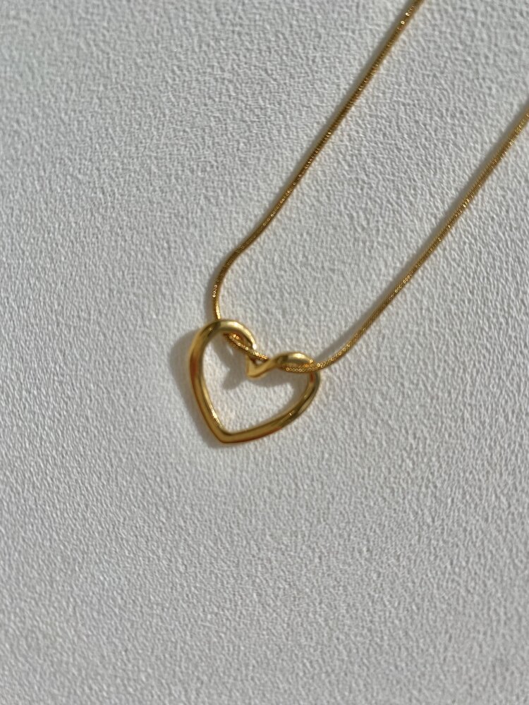 Kalp Gold Çelik Kolye