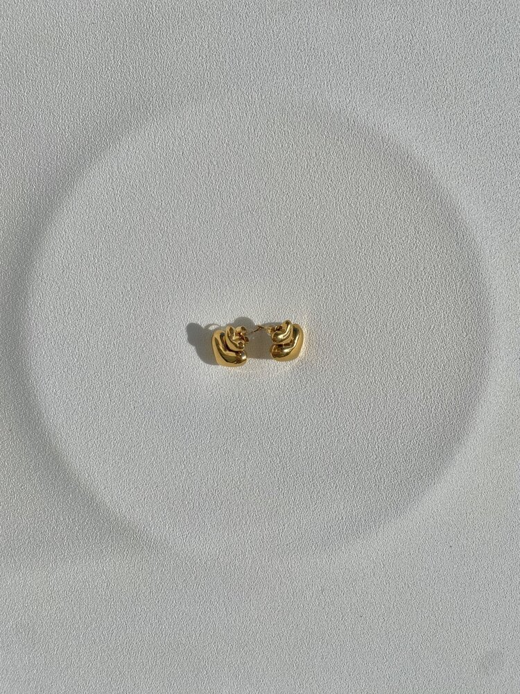 Kalp Gold Çelik Küpe