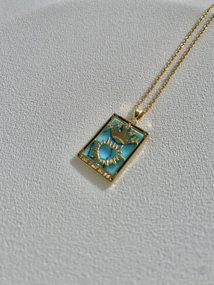 The Empress Tarot Gold Çelik Kolye 