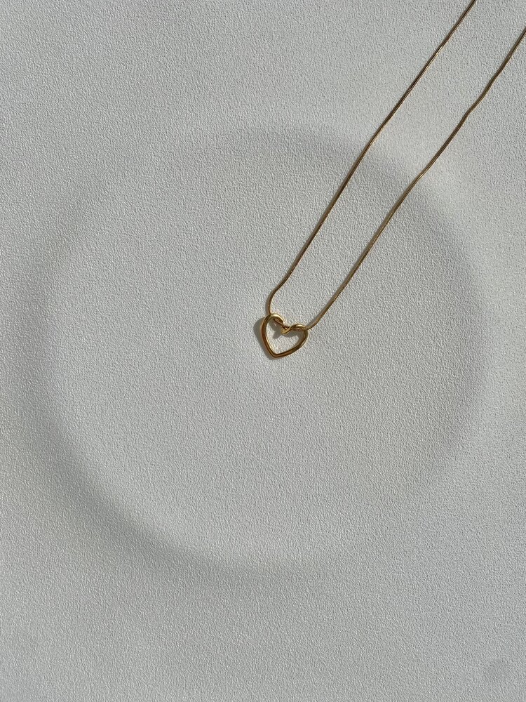 Kalp Gold Çelik Kolye
