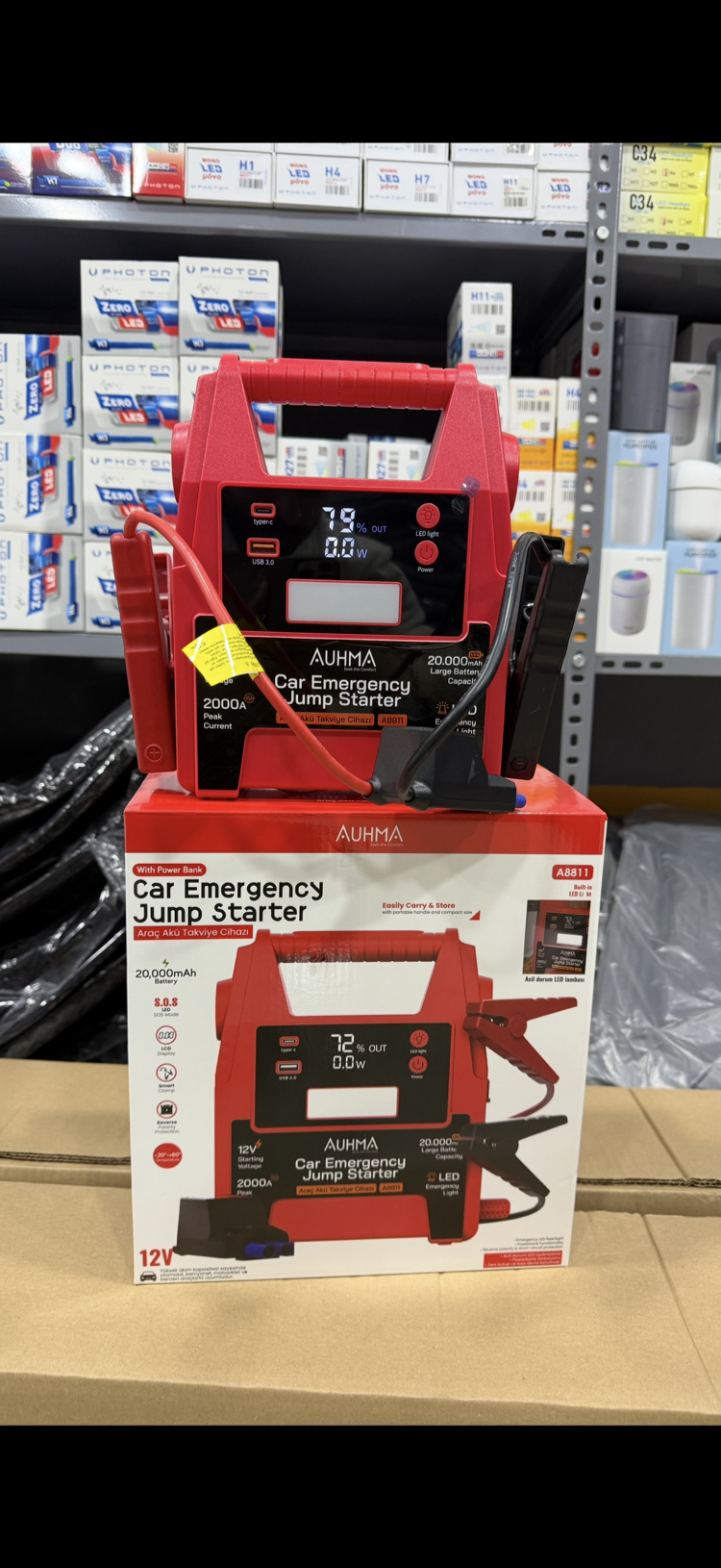 AKÜ TAKVİYELİ KOMPRESÖR 20.000 mah MEGA