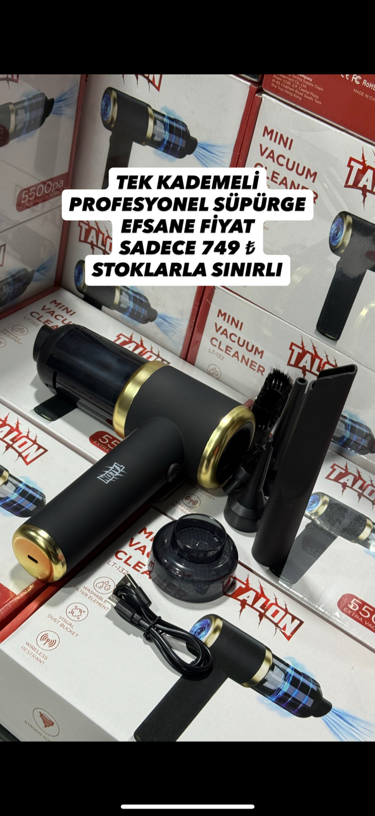 PROFESYONEL SÜPÜRGE TEK KADEMELİ KAMPANYALI
