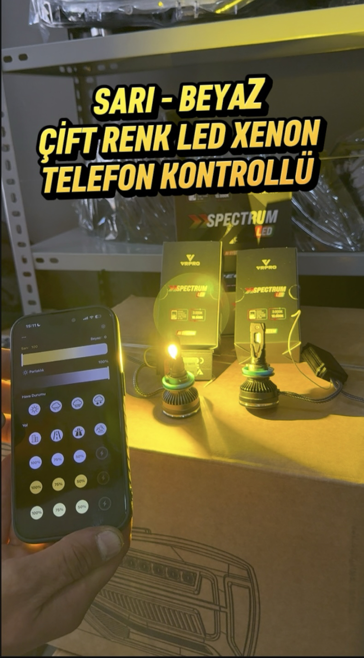 VR PRO ÇİFT RENK LED SPEKTRUM TELEFON KONTROLLÜ