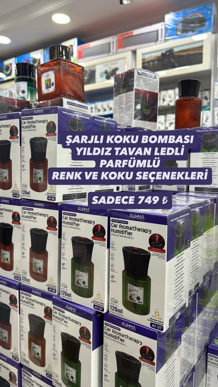 ŞARJLI KOKU BOMBASI YILDIZ TAVANLI PARFÜMLÜ