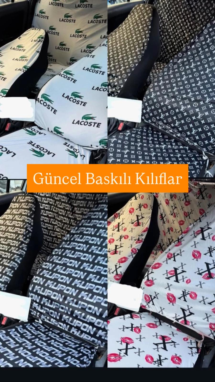 BASKILI SERVİS KILIFI TAKIM ÖN - ARKA