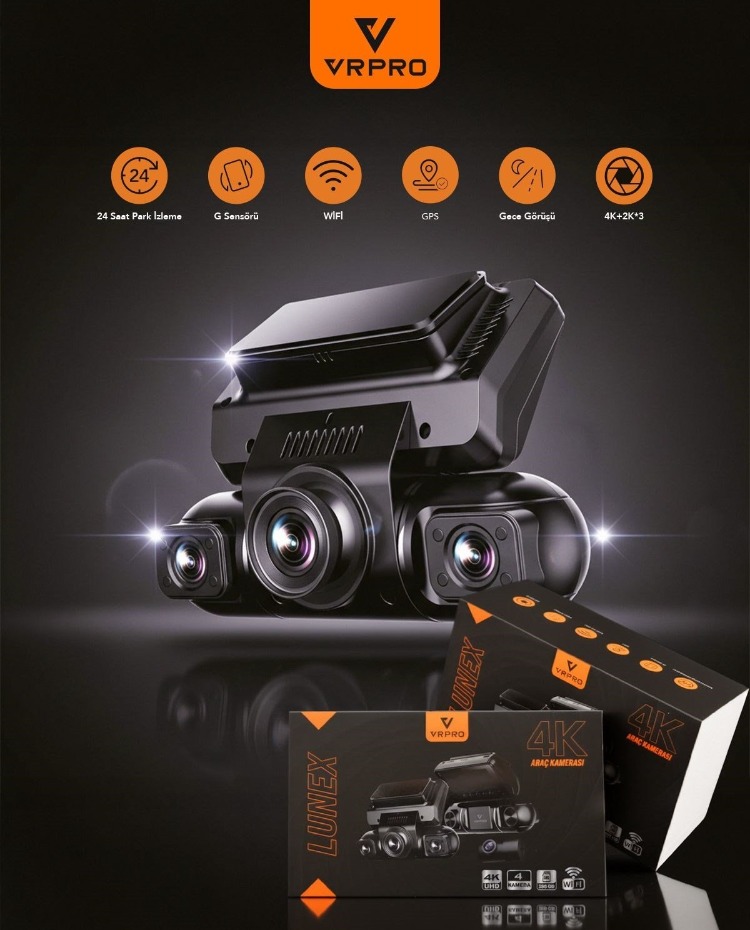 VR PRO LUNEX ÖN - ARKA ARAÇ KAYIT KAMERASI