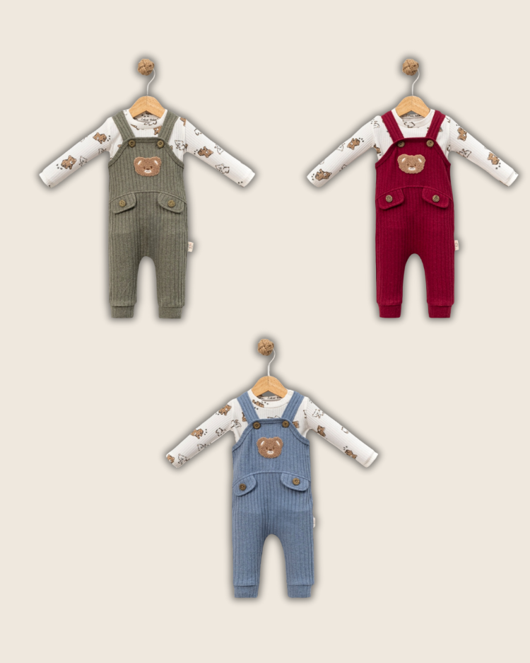 Teddy Pals – Organik Bebek Salopet Seti