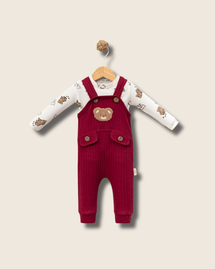Teddy Pals – Organik Bebek Salopet Seti