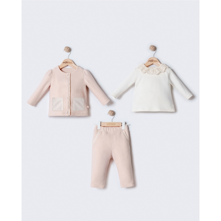 BABYBOO MAGNOLIA 6-18 AY %100 PAMUK 3'LÜ ZARİF TAKIM