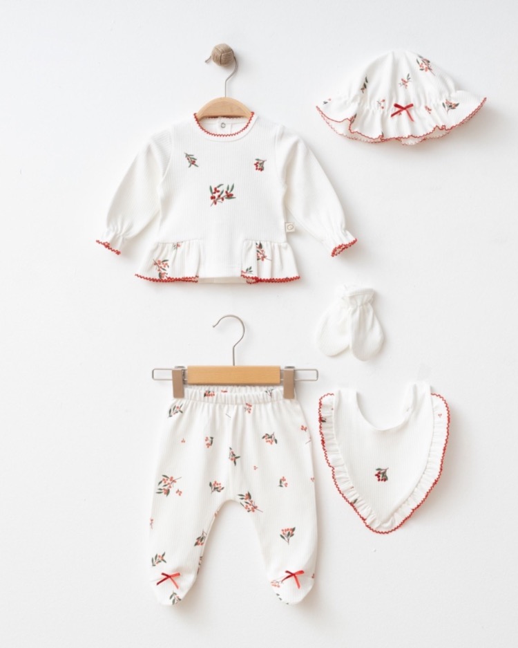 BABYBOO ROSALIE 5 PARÇA ORGANİK KOKİNA SET 