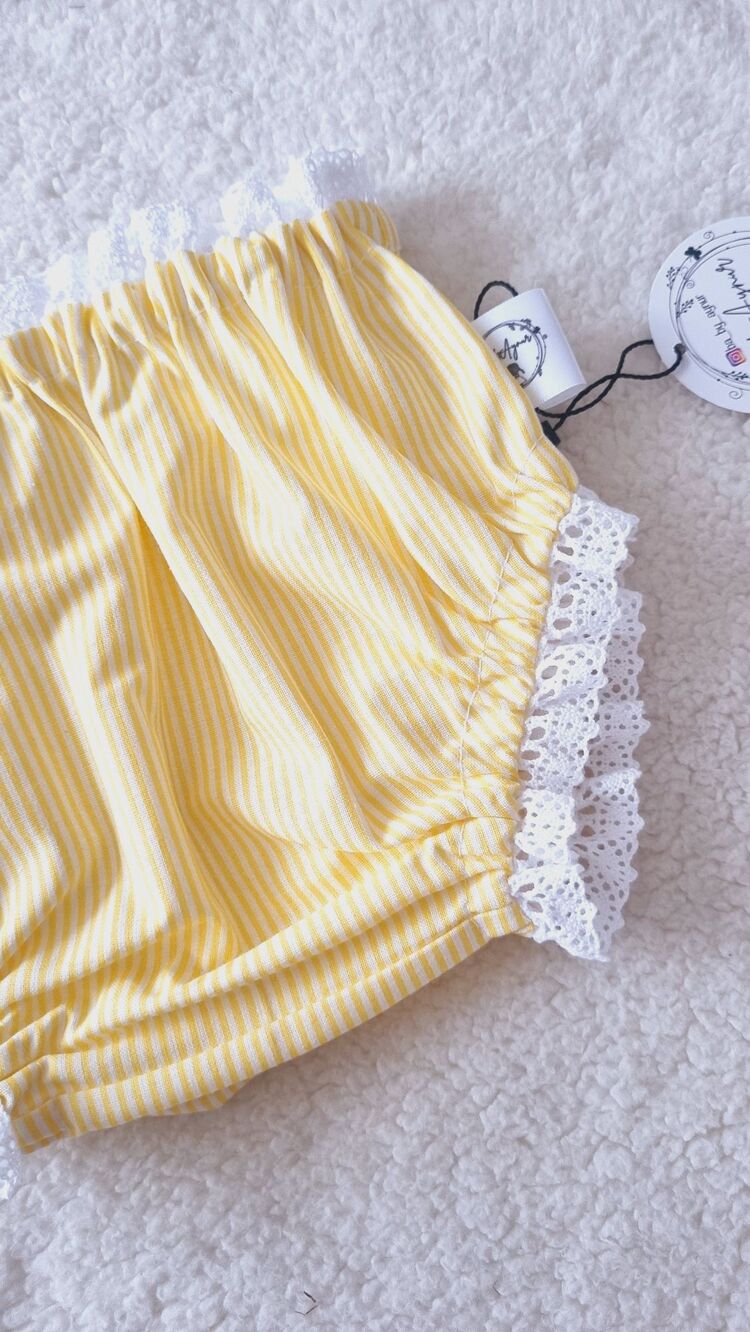 Sarı gingham bloomer