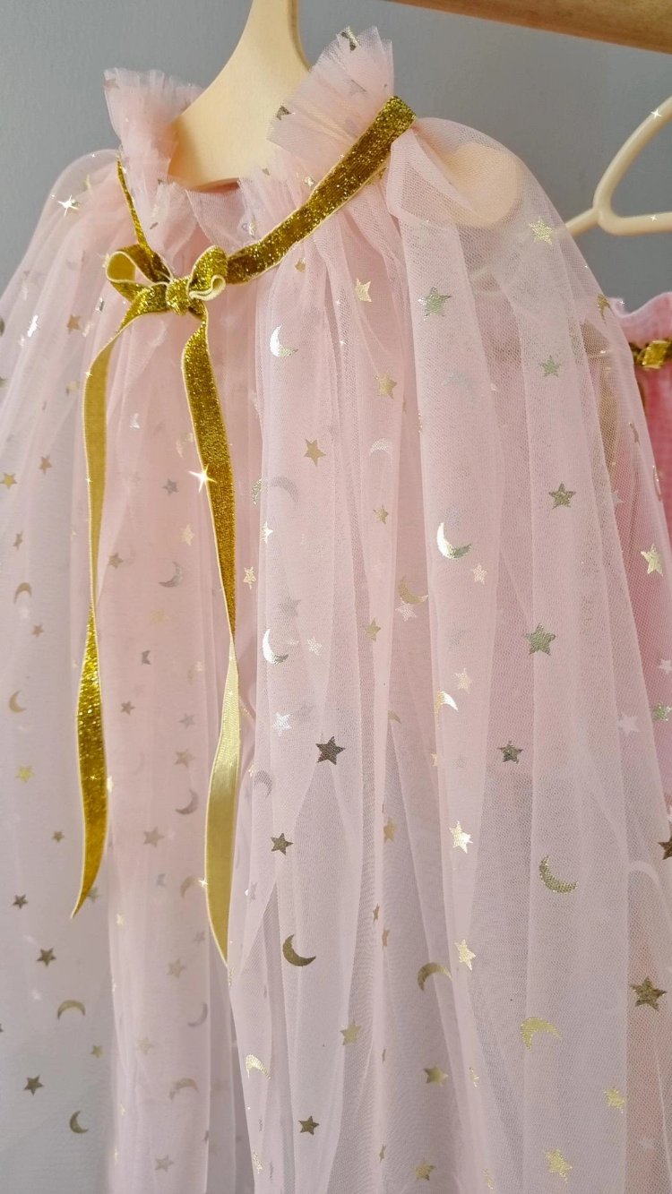 Sakura tül etek ve pelerin(pembe)