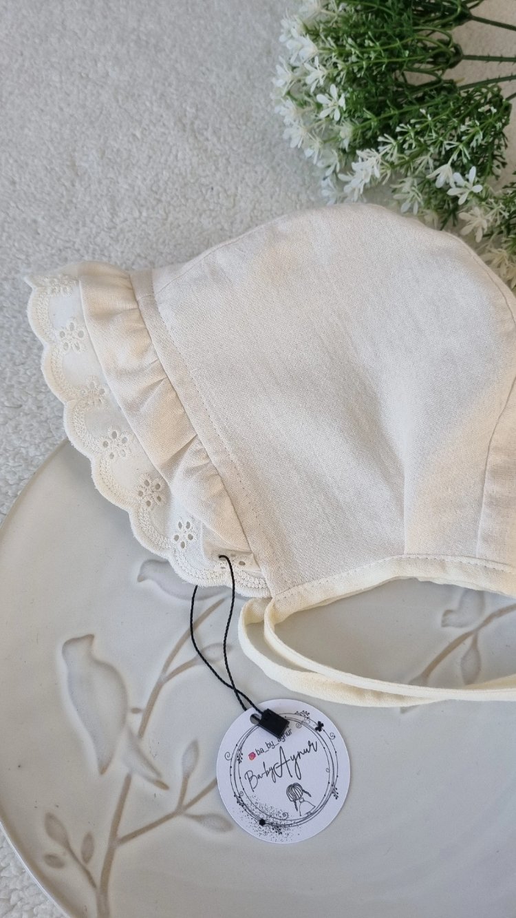Saba krem muslin sapka
