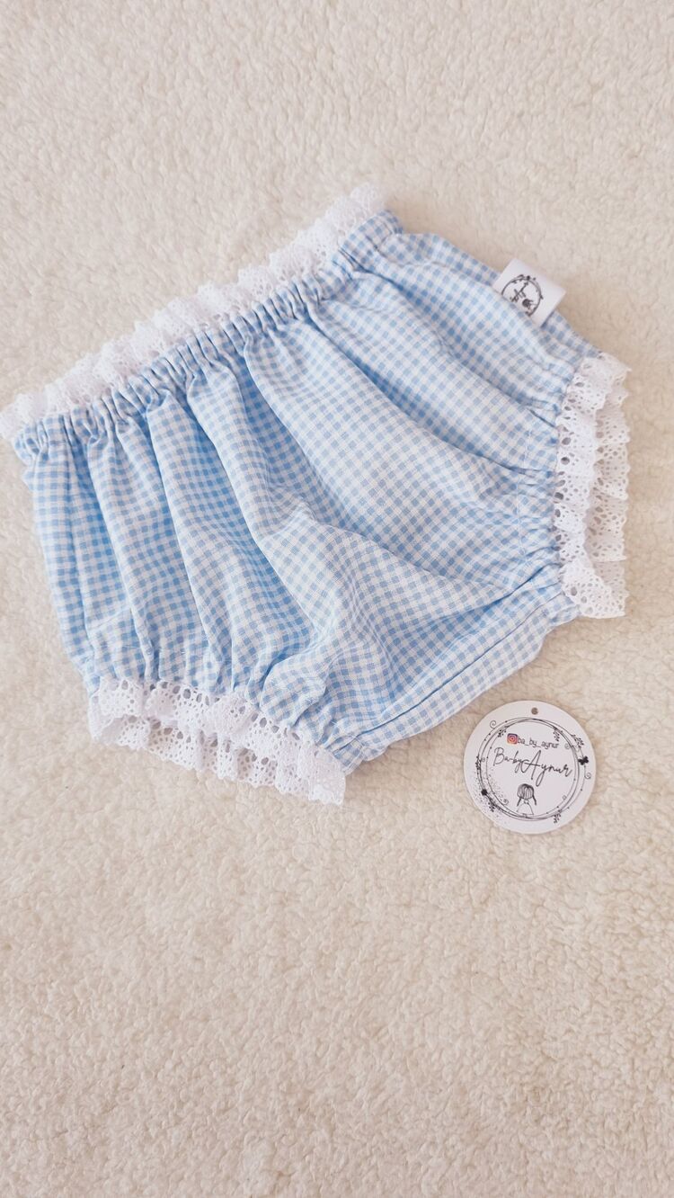 Blue gingham bloomer