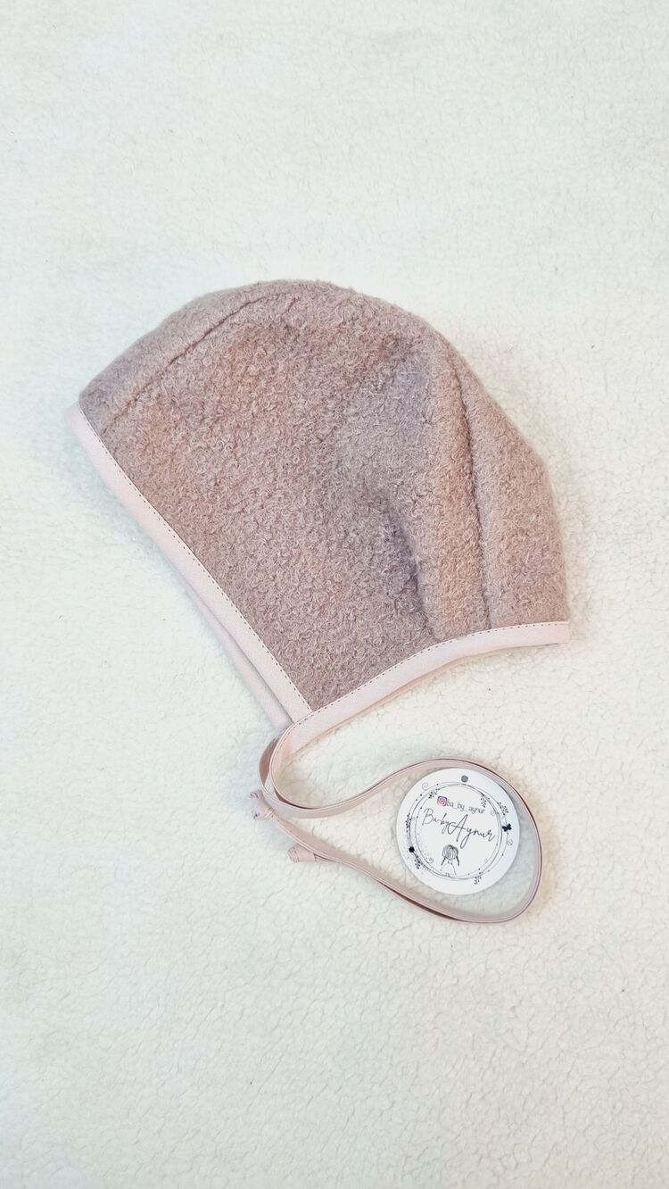 Dusty rose buklet şapka 