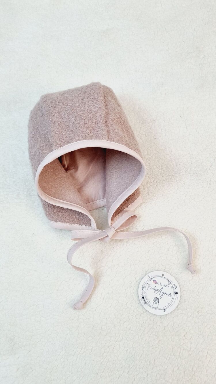 Dusty rose buklet şapka 