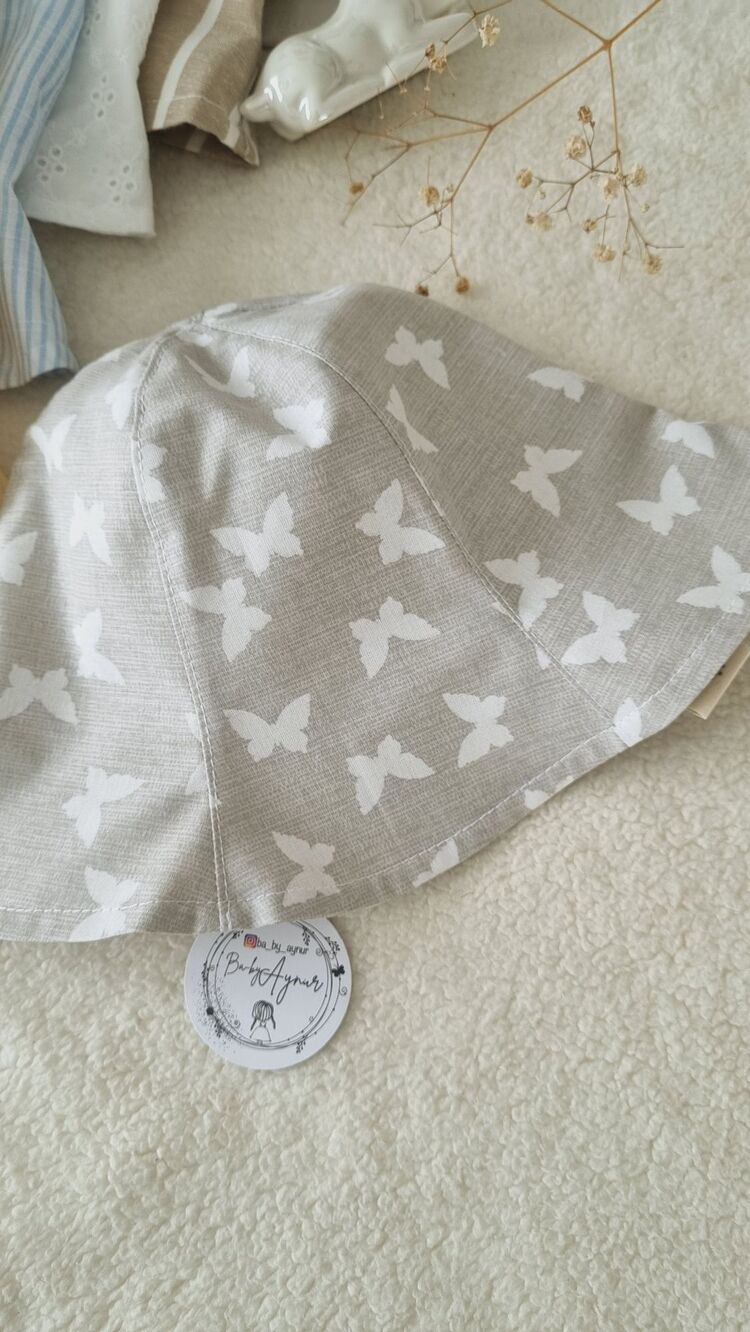 Gri kelebek sun hat
