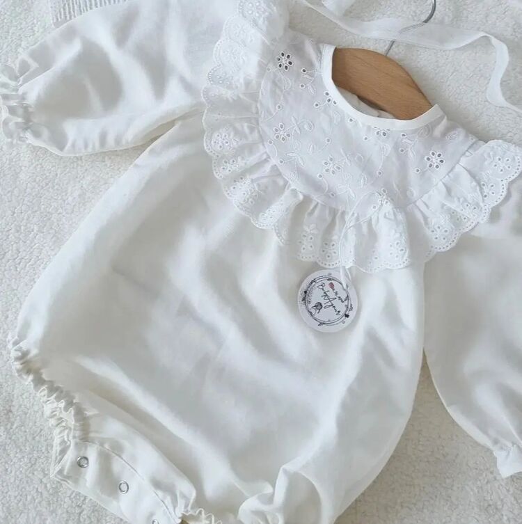 Ekru Keten Romper