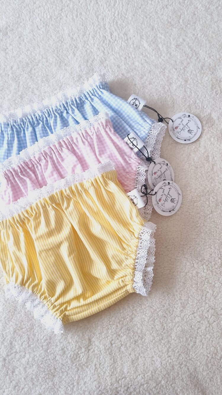 Sarı gingham bloomer