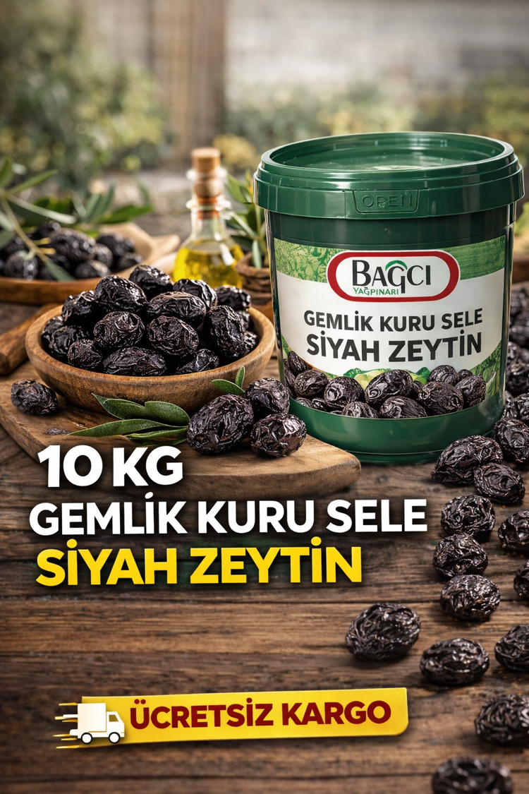 GEMLİK KURU SELE ZEYTİN İRİ BOY 10 KG