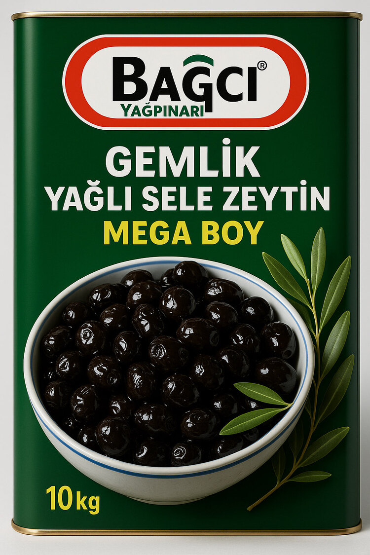 Taş Baskı Yağlı Sele Gemlik Zeytin Mega boy 231-260 tane 10 KG