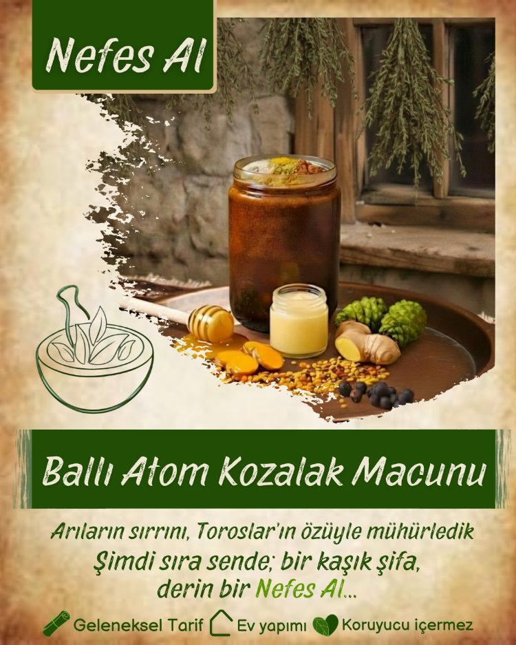 Ballı Atom Kozalak Macunu (Nefes Al) 900gr