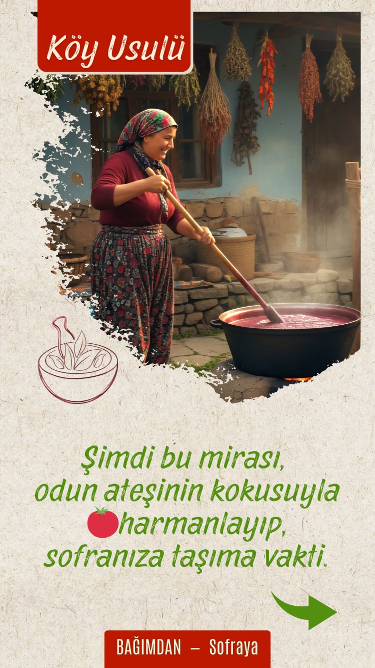 Organik Domates Sosu (Köy Usulü) 800gr