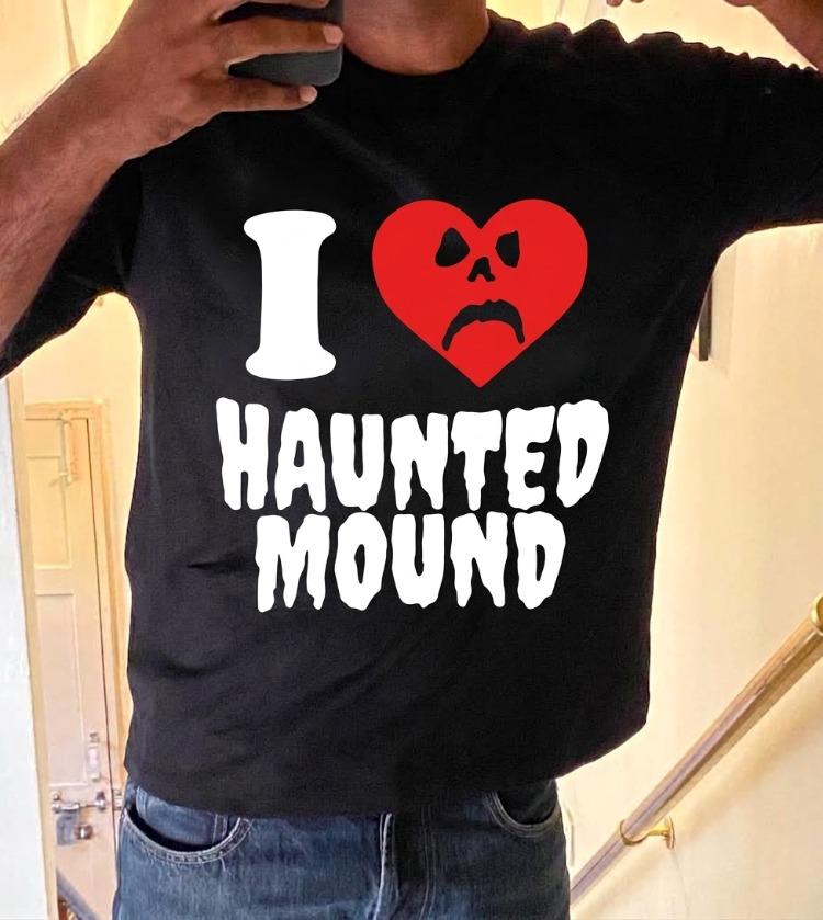 haunted mound y2k vıntage tee