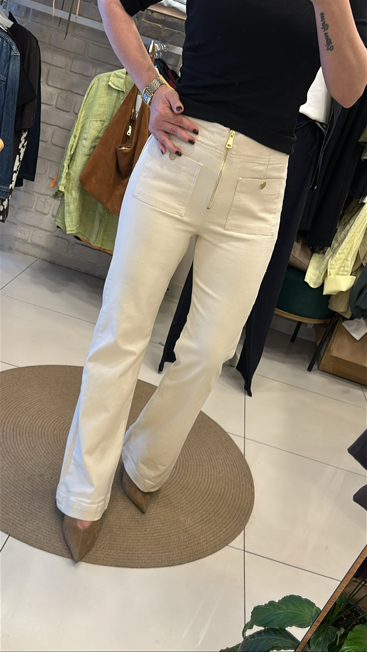 CEP DETAYLI KREM JEAN