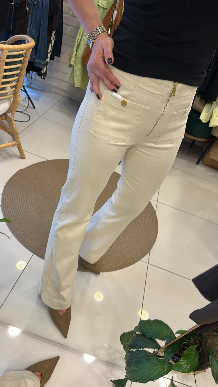 CEP DETAYLI KREM JEAN