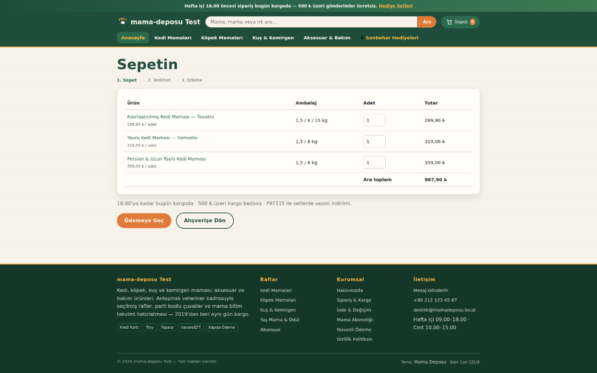 Mama Deposu OpenCart Temas