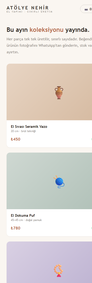 Instagram Satıcısı Mini Katalog Paketi