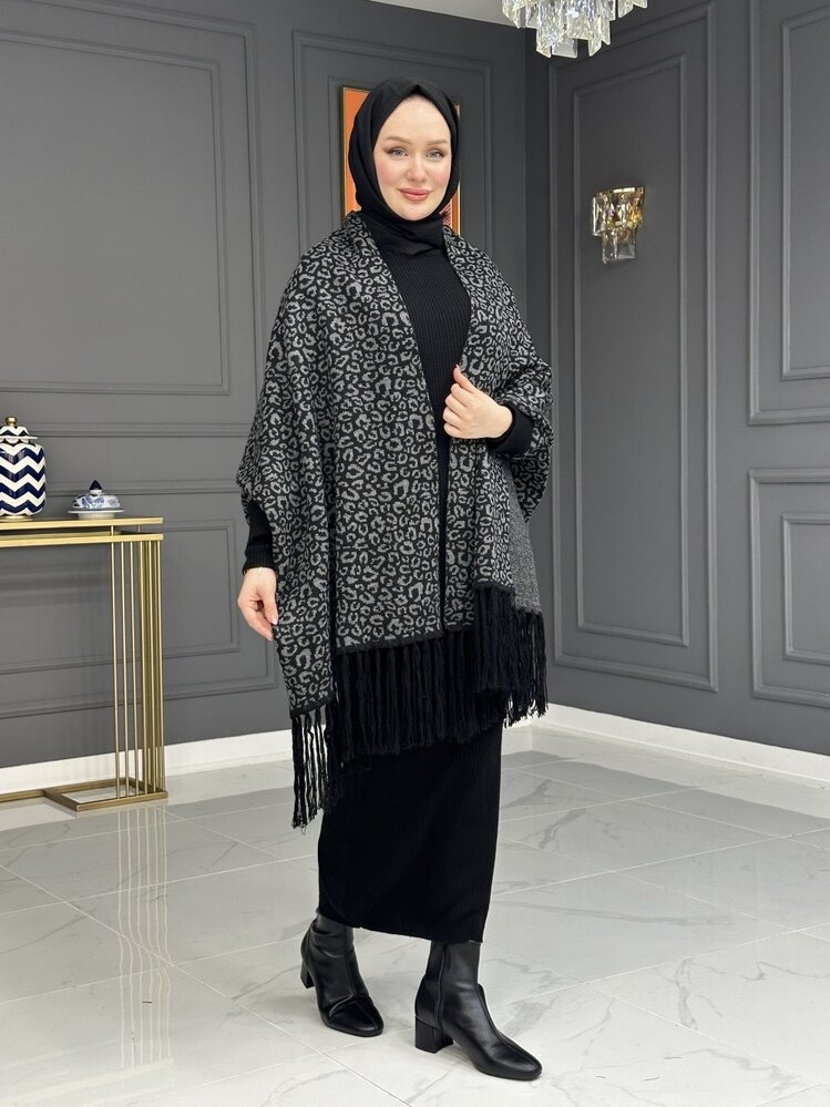 Leopar Desenli Triko Panço