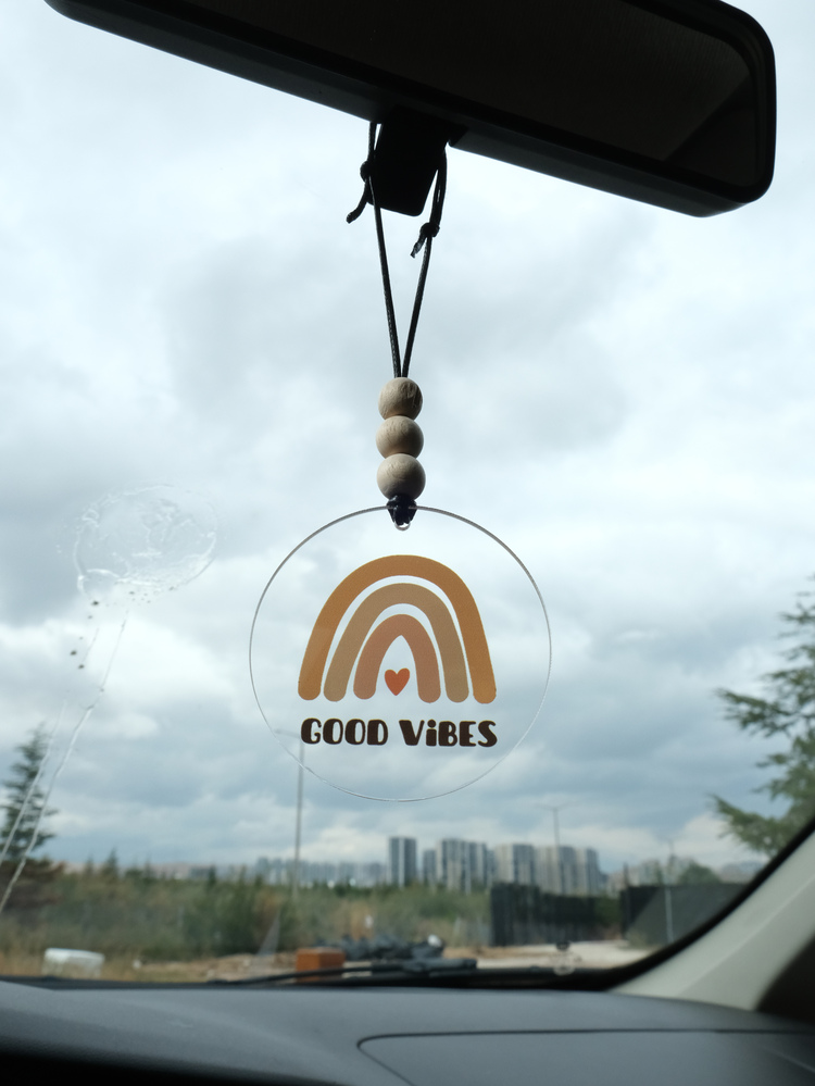 Balkhoon Good Vibes Bohem Gökkuşağı Dikiz Aynası Süsü Araba Süsü Hediyelik Eşya