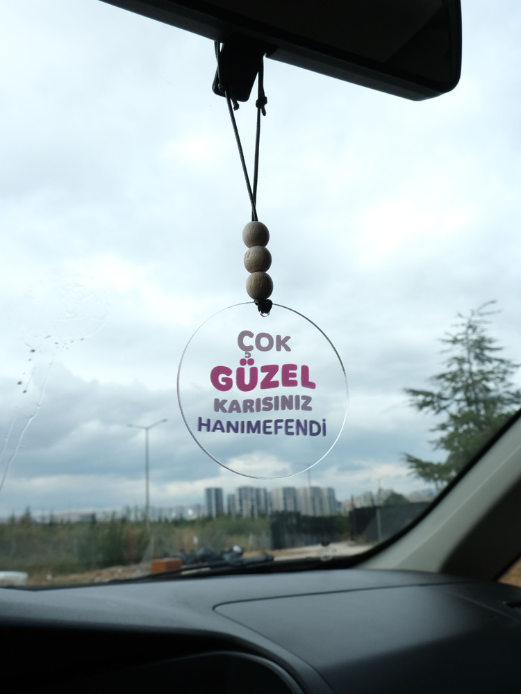 Balkhoon Çok Güzel Karısınız Hanımefendi Dikiz Aynası Süsü Araba Süsü Hediyelik Eşya